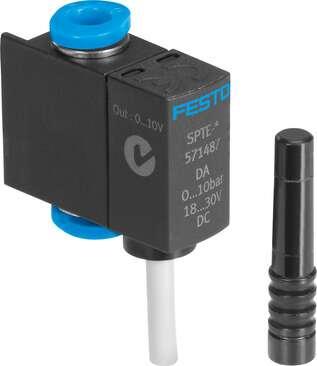 Festo 571487 pressure transmitter SPTE-P10R-Q4-V-2.5K Authorisation: (* RCM Mark, * c UL us - Recognized (OL)), CE mark (see declaration of conformity): (* to EU directive for EMC, * in accordance with EU RoHS directive), KC mark: KC-EMV, Materials note: Conforms to R