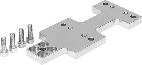 Festo 2349284 adapter plate DAMF-40-FKP Size: 40, Corrosion resistance classification CRC: 1 - Low corrosion stress, Ambient temperature: -10 - 60 °C, Product weight: 593 g, Materials note: Conforms to RoHS