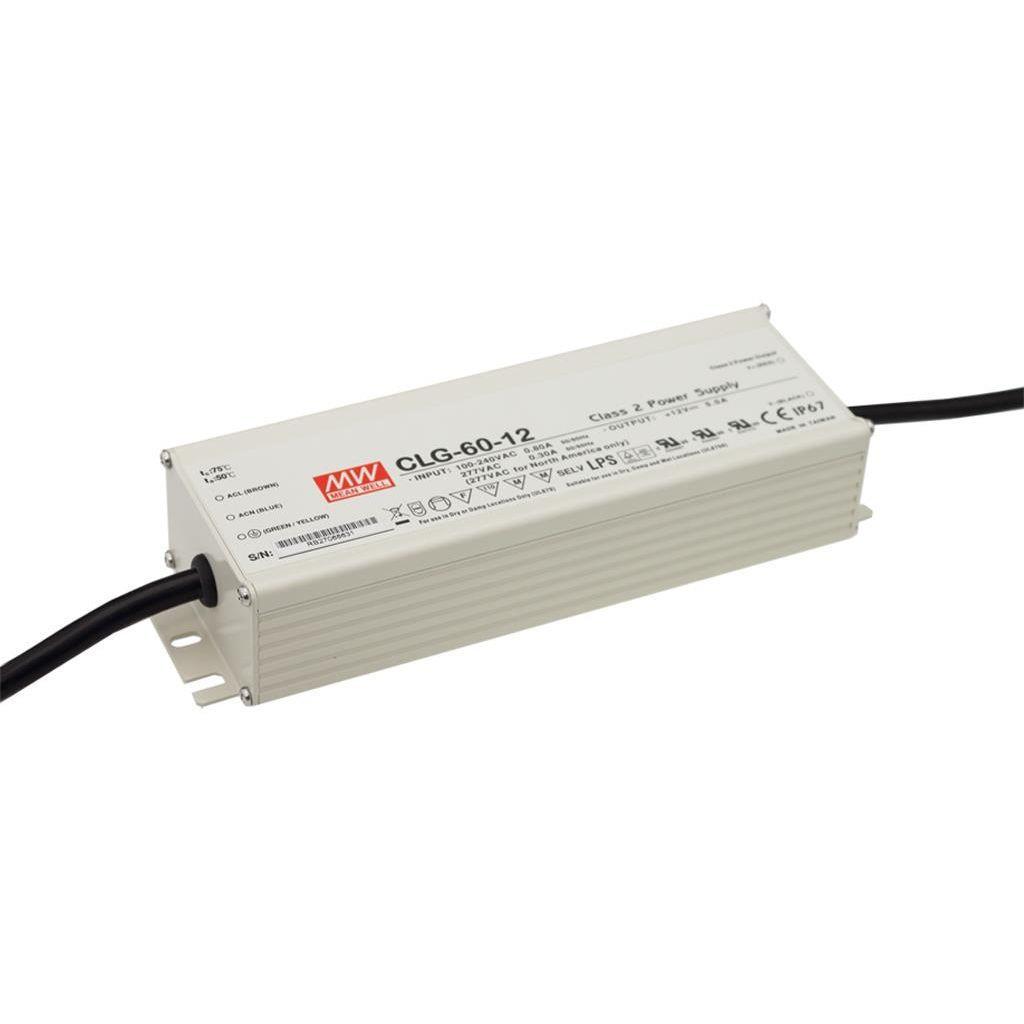 MEAN WELL CLG-60-27 AC-DC Single output LED driver Constant Current (CC) with PFC; Output 27Vdc at 2.3A; CLG-60-27 is succeeded by HLG-60H-24.