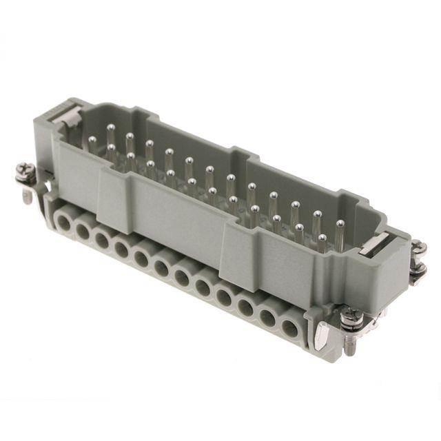 Mencom CNEM-24TX Standard, CNE series, Male Rectangular Insert, size 104.27, 24 pin, 16 amp, Screw, w/o pressure plate