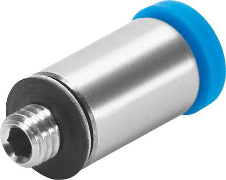 Festo 133004 push-in fitting QSM-M5-4-I-R male thread with internal hexagon socket. Size: Mini, Nominal size: 2,5 mm, Type of seal on screw-in stud: Sealing ring, Assembly position: Any, Container size: 10