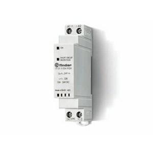 Finder 77.01.9.024.9024 Modular DIN rail mount Solid State / Static Relay (SSR) - Finder (77 series) - Input control voltage 24Vdc - 1 pole (1P) - 1NO / SPST-NO (Single Pole Single Throw - Normally Open) contacts - Rated current 15A (24Vdc; DC-1) - with DC switching capability -