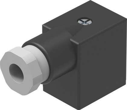 Festo 539710 plug socket MSSD-F-M16 For solenoid coils and valves, standard industry port pattern. Connection frequency: 50, Cable outlet: Angled, Note on cable outlet: 180° rotatable, Product weight: 35 g, Electrical connection 1, design: Angular