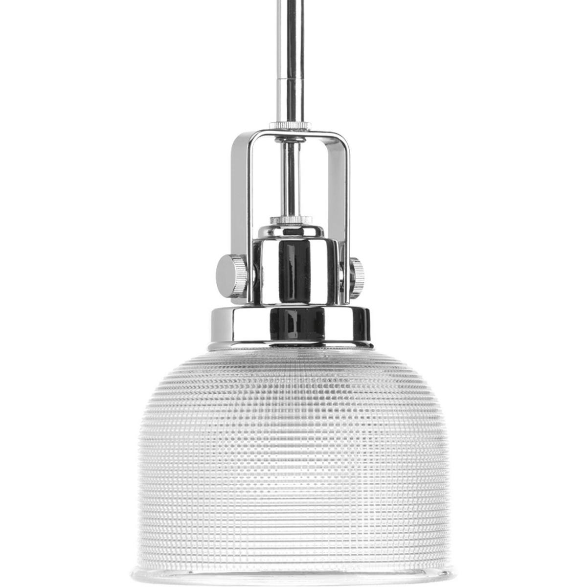 Hubbell P5173-15 The Archie Collection brings a vintage, industrial flair to interior settings. The collection’s distinctive double prismatic glass adds visual interest as its crisscross pattern comes to life when illuminated. The distinctive finely crafted strap and knob