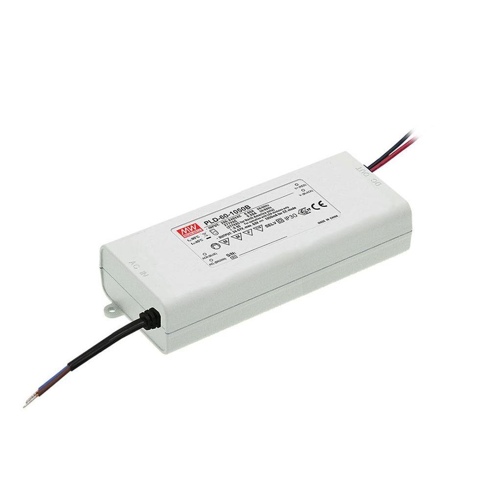 MEAN WELL PLD-60-500B AC-DC Single output LED driver Constant Current (CC); Input 230Vac; Output 0.5A at 65-115Vdc