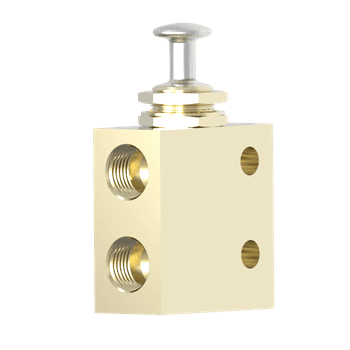 Humphrey 31PPXBRB TAC Miniature Push-Pull Valves, Number of Ports: 3 ports, Number of Positions: 2 positions, Valve Function: 3-Way, Normally Closed, Piping Type: Inline, Direct Piping, Options Included: Panel Mounting Hardware, Approx Size (in) HxWxD: 2.15 x 0.63 x 1.25