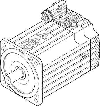 Festo 1584951 servo motor EMMS-AS-190-M-HS-ARB-S1 Without gear unit. Ambient temperature: -10 - 40 °C, Storage temperature: -20 - 60 °C, Relative air humidity: 0 - 90 %, Conforms to standard: IEC 60034, Insulation protection class: F