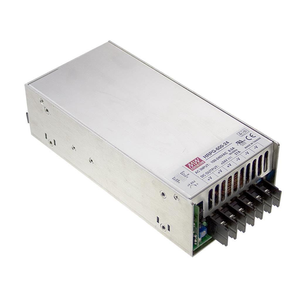 MEAN WELL HRP-600-12 AC-DC Single output enclosed power supply; Output 12Vdc at 53A; fan cooling