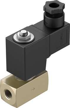 Festo 1491868 solenoid valve VZWD-L-M22C-M-N14-15-V-1P4-30 Directly actuated, NPT1/4" connection. Design structure: Directly actuated poppet valve, Type of actuation: electrical, Sealing principle: soft, Assembly position: Any, Mounting type: Line installation