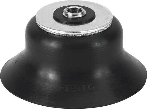 Festo 189350 suction cup ESS-50-EN easily interchangeable, Min. workpiece radius: 100 mm, Nominal size: 3 mm, suction cup diameter: 50 mm, suction cup volume: 7,9 cm3, Position of connection: on top