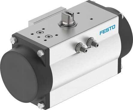 Festo 8102838 semi-rotary drive DFPD-160-RP-90-RS35-F07-R3-C-VDE2 Size of actuator: 160, Flange hole pattern: F07, Swivel angle: 90 deg, End-position adjustment range at 0°: -5 - 5 deg, End-position adjustment range at 90°: -5 - 5 deg