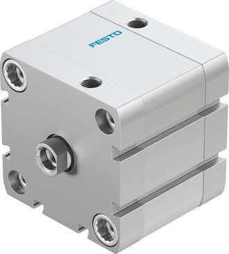 Festo 536344 compact cylinder ADN-63-20-I-P-A Per ISO 21287, with position sensing and internal piston rod thread Stroke: 20 mm, Piston diameter: 63 mm, Piston rod thread: M10, Cushioning: P: Flexible cushioning rings/plates at both ends, Assembly position: Any