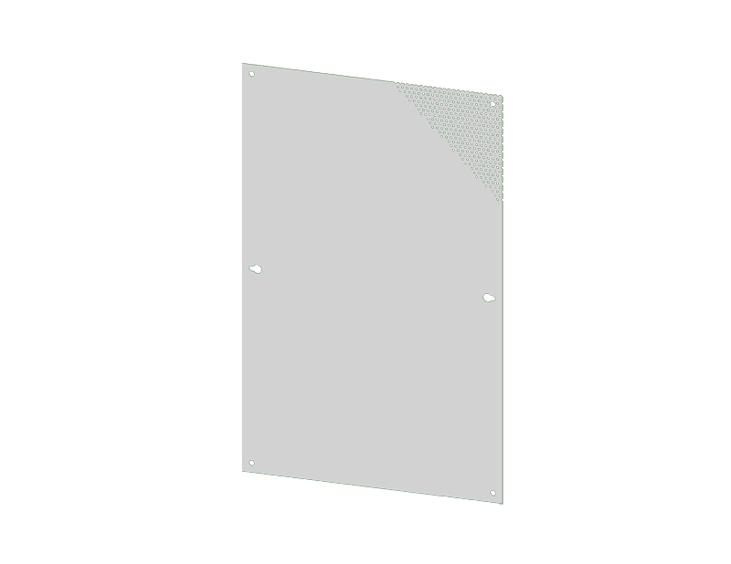 Saginaw Control SCE-10N8MPP Subpanel, Flat Perforated, Height:8.00", Width:6.00", Depth:0.06", Powder coated white