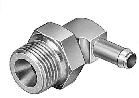 Festo 30982 barbed L-fitting LCN-M3-PK-3 Swivelling, with sealing ring. Nominal size: 2 mm, Type of seal on screw-in stud: Sealing ring, Operating pressure complete temperature range: -0,95 - 10 bar, Operating medium: Compressed air in accordance with ISO8573-1:2010 