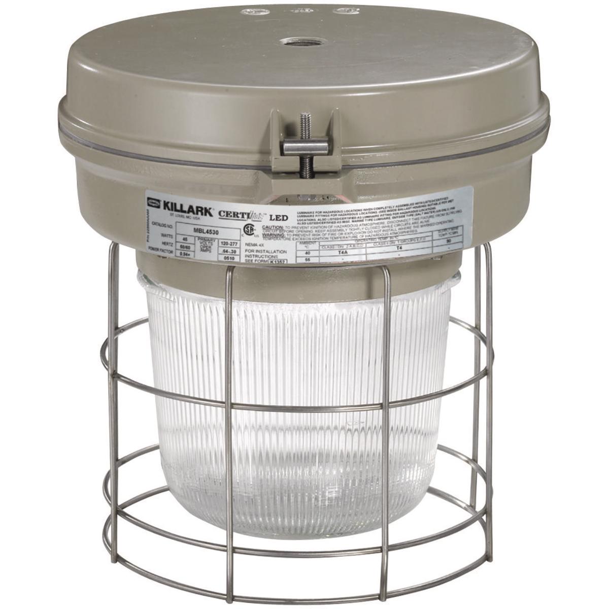 Hubbell VM3S050A2R1G VM3 Series - 50W High Pressure Sodium Quadri-Volt - 3/4" Pendant - Type I Glass Refractor and Guard  ; The VM3 Series is a low bay and high bay HID luminaire. This fixture is made with a cast copper-free aluminum housing and mount that is  suitable for ha