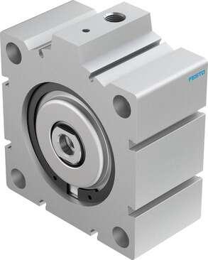 Festo 188326 short-stroke cylinder AEVC-100-10-I-P No facility for sensing, piston-rod end with female thread. Stroke: 10 mm, Piston diameter: 100 mm, Spring return force, retracted: 140 N, Based on the standard: (* ISO 6431, * Hole pattern, * VDMA 24562), Cushioning: