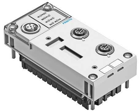 Festo 1912451 bus node CPX-FB36 for modular electrical terminal CPX. Dimensions W x L x H: (* (including interlinking block), * 50 mm x 107 mm x 50 mm), Fieldbus interface: 2x socket, M12x1, 4-pin, D-coded, Device-specific diagnostics: (* Channel and module-oriented di