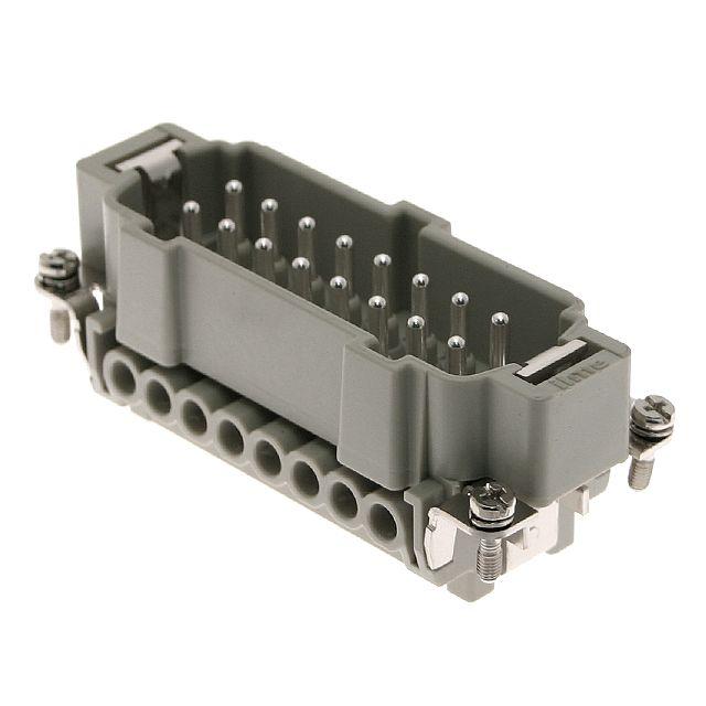 Mencom CNEM-16TX Standard, CNE series, Male Rectangular Insert, size 77.27, 16 pin, 16 amp, Screw, w/o pressure plate