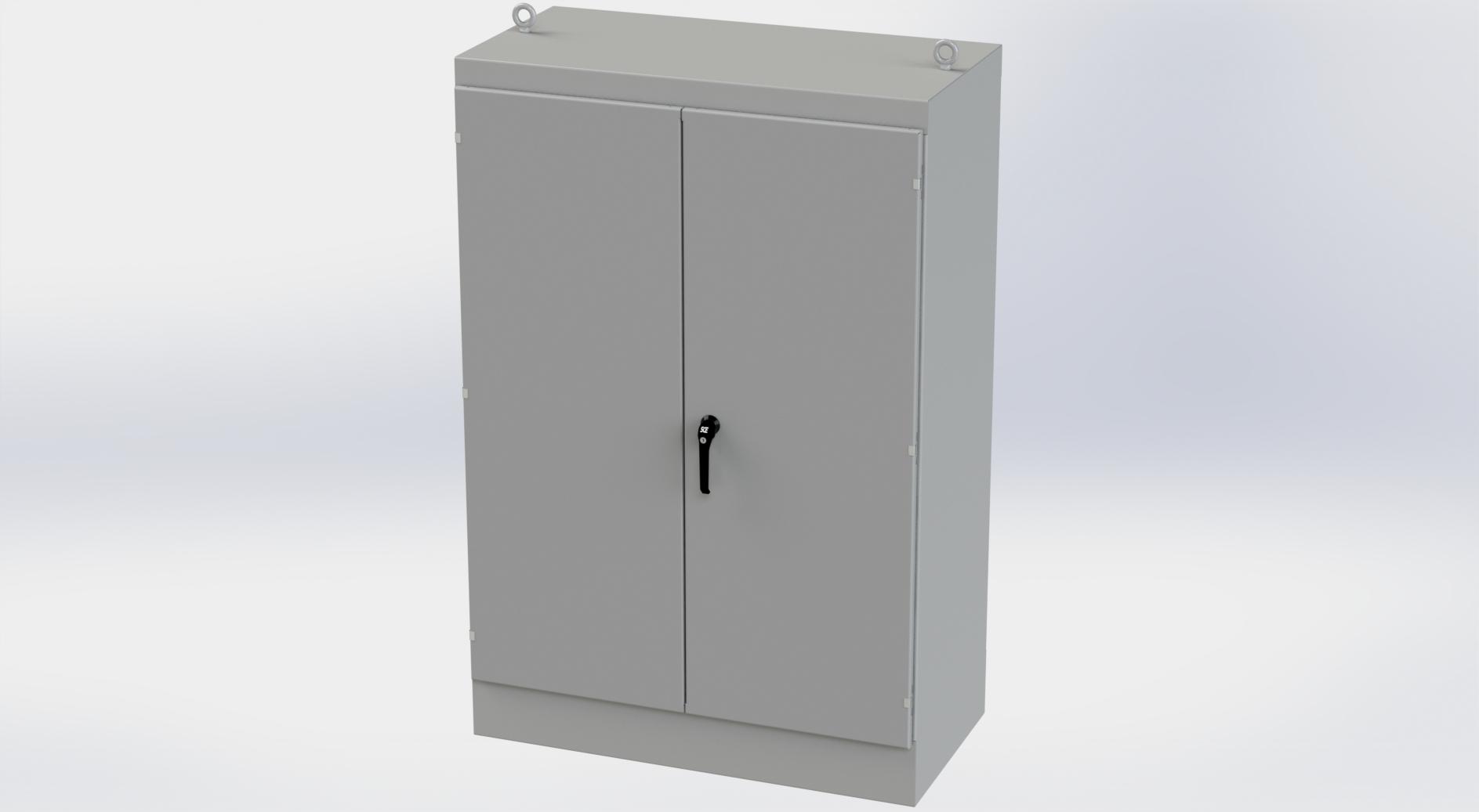 Saginaw Control SCE-724824FSDAD FSDAD Enclosure, Height:72.00", Width:48.00", Depth:24.00", ANSI-61 gray finish inside and out. Optional sub-panels are powder coated white.