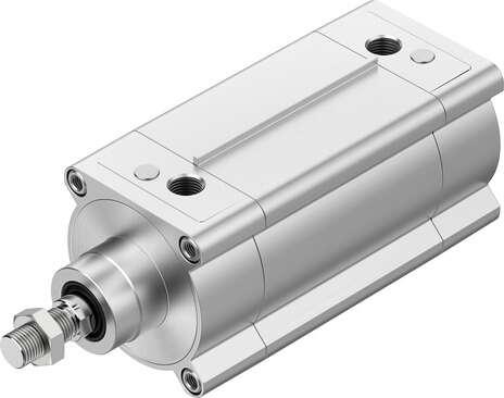 Festo 1782832 standards-based cylinder DSBF-C-100-320-PPSA-N3-R Stroke: 320 mm, Piston diameter: 100 mm, Piston rod thread: M20x1,5, Cushioning: PPS: Self-adjusting pneumatic end-position cushioning, Assembly position: Any