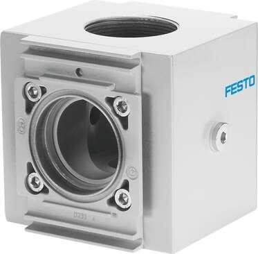 Festo 541682 branching module MS12N-FRM-G To distribute compressed air without non-return function. Assembly position: Any, Design structure: Branching module, Operating pressure: 0 - 20 bar, Standard nominal flow rate in main flow direction 1->2: 25000 - 42000 l/min,