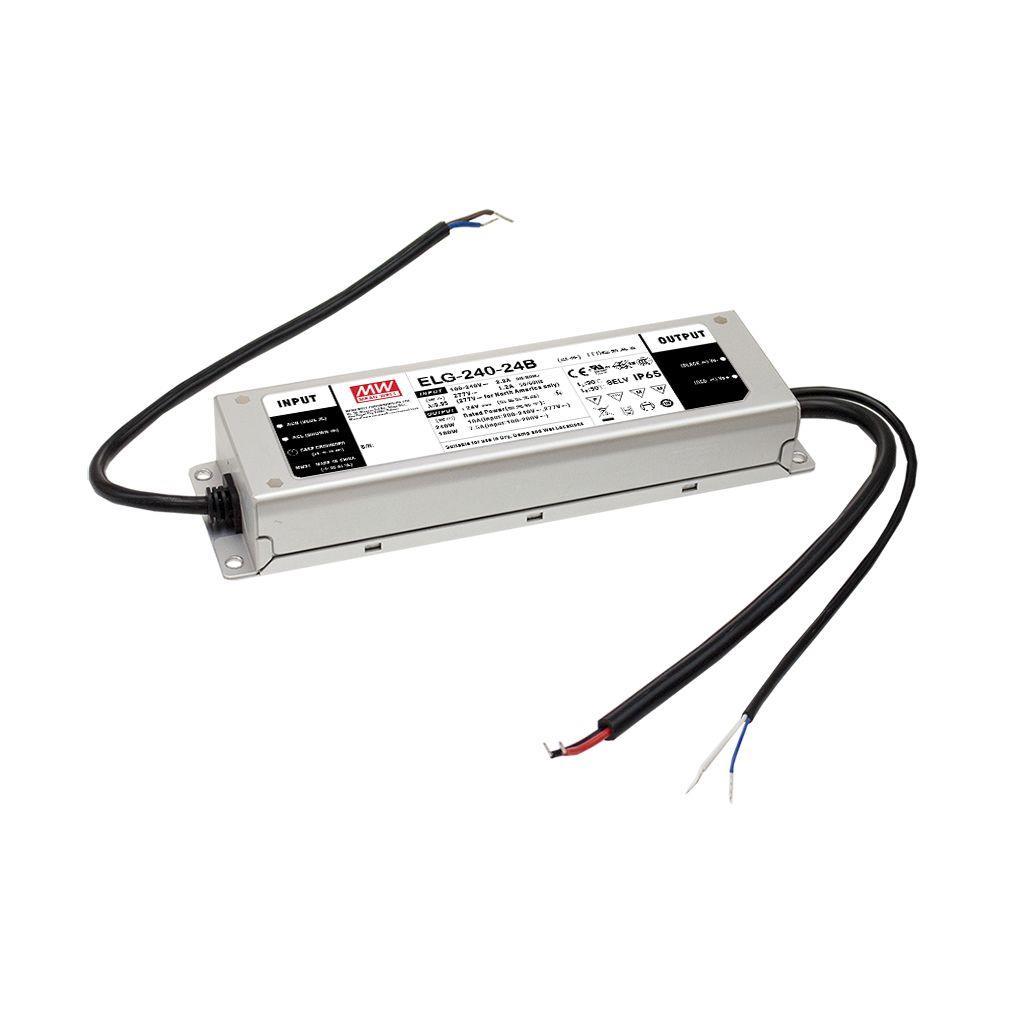 MEAN WELL ELG-240-24AB-3Y AC-DC Single output LED Driver Mix Mode (CV+CC) with PFC; 3 wire input; Output 24Vdc at 10A; Dimming with 0-10Vdc 10V PWM resistance; IP65; Io and Vo adjustable through built-in potentiometer
