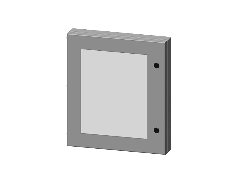 Saginaw Control SCE-HWK1814SS Kit, S.S. Hinged Window, Height:18.00", Width:14.00", Depth:1.50", Stainless Steel Type 304 with #4 brushed finish.