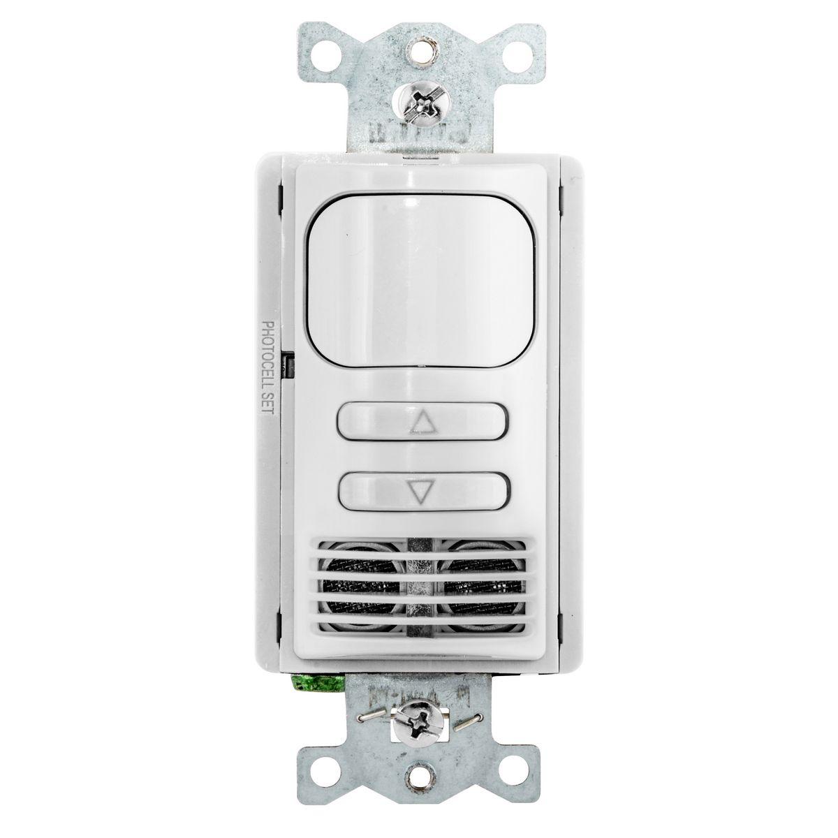 Hubbell ADD2000W1 Switches and Lighting Control, Wall Switch Occupancy Sensor, Dual Technology, 0-10V Dimming, Selectable Auto/Manual On,1-Relay, 120/277VAC,White 