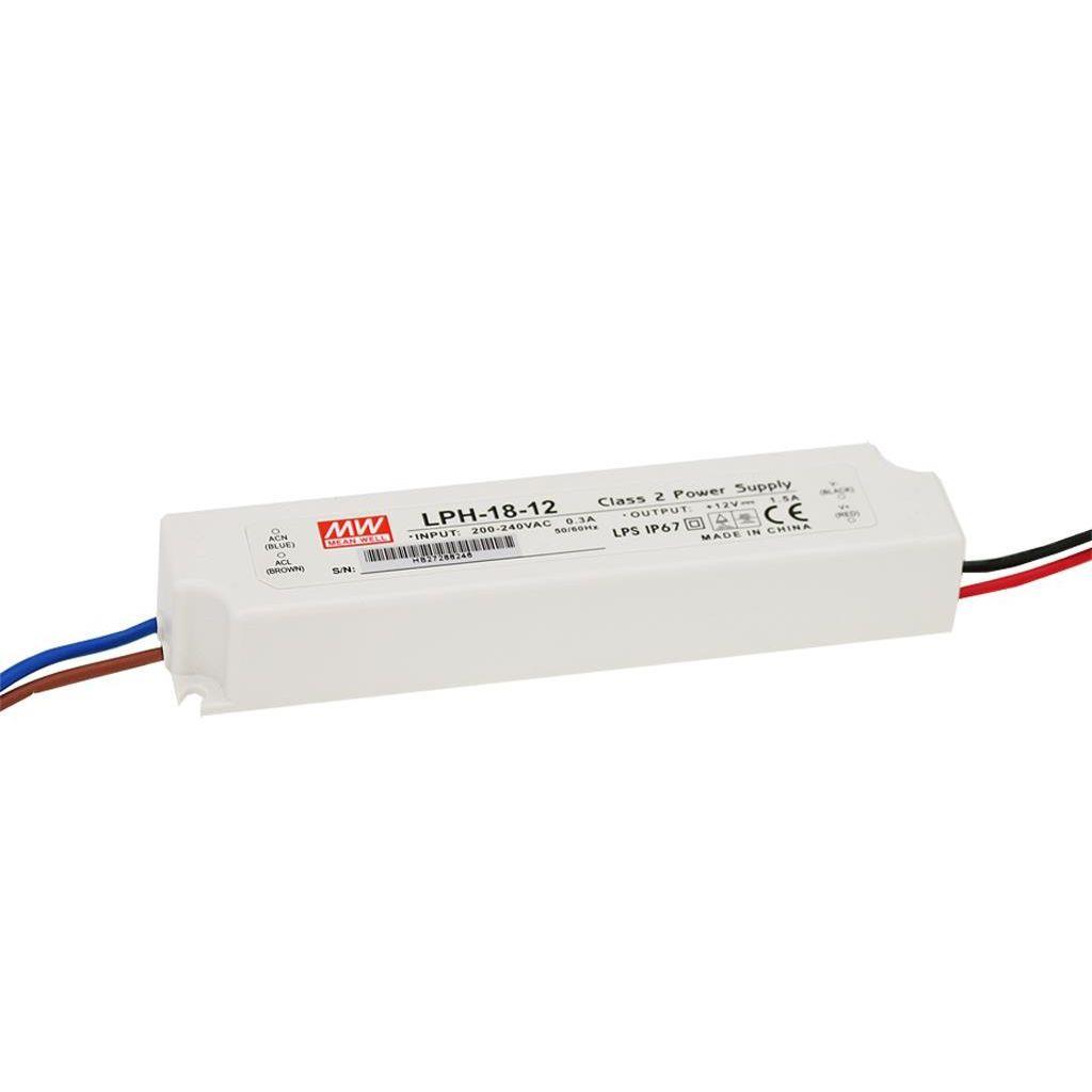 MEAN WELL LPH-18-36 AC-DC Single output LED driver Constant Voltage (CV); Output 36Vdc at 0.5A: cable output