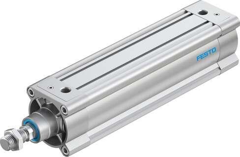Festo 1383341 standards-based cylinder DSBC-80-250-PPVA-N3 With adjustable cushioning at both ends. Stroke: 250 mm, Piston diameter: 80 mm, Piston rod thread: M20x1,5, Cushioning: PPV: Pneumatic cushioning adjustable at both ends, Assembly position: Any