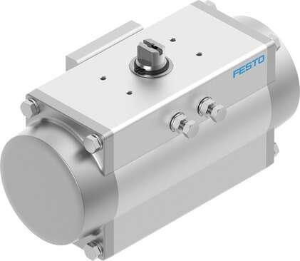 Festo 8066446 semi-rotary drive DFPD-N-120-RP-90-RS30-F0507 single-acting, rack and pinion design, connection pattern to NAMUR VDI/VDE 3845 for mounting solenoid valves, position sensors and positioners, standard connection to process valve fitting ISO 5211, NPT contro