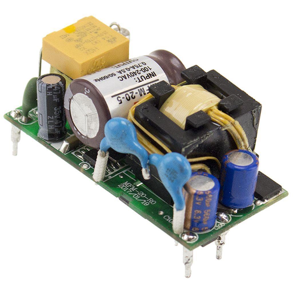 MEAN WELL MFM-20-24 AC-DC Single output Medical Open frame power supply; Output 24Vdc at 0.9A; PCB mount; 2xMOPP