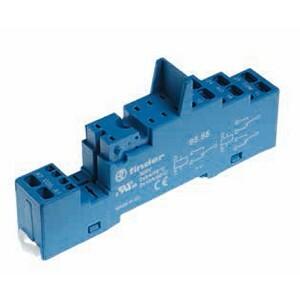 Finder 95.55SPA Plug-in socket with plastic retaining / release clip - Finder - Rated current 10A - Spring-clamp connections - DIN rail / Panel mounting - Blue color - IP20