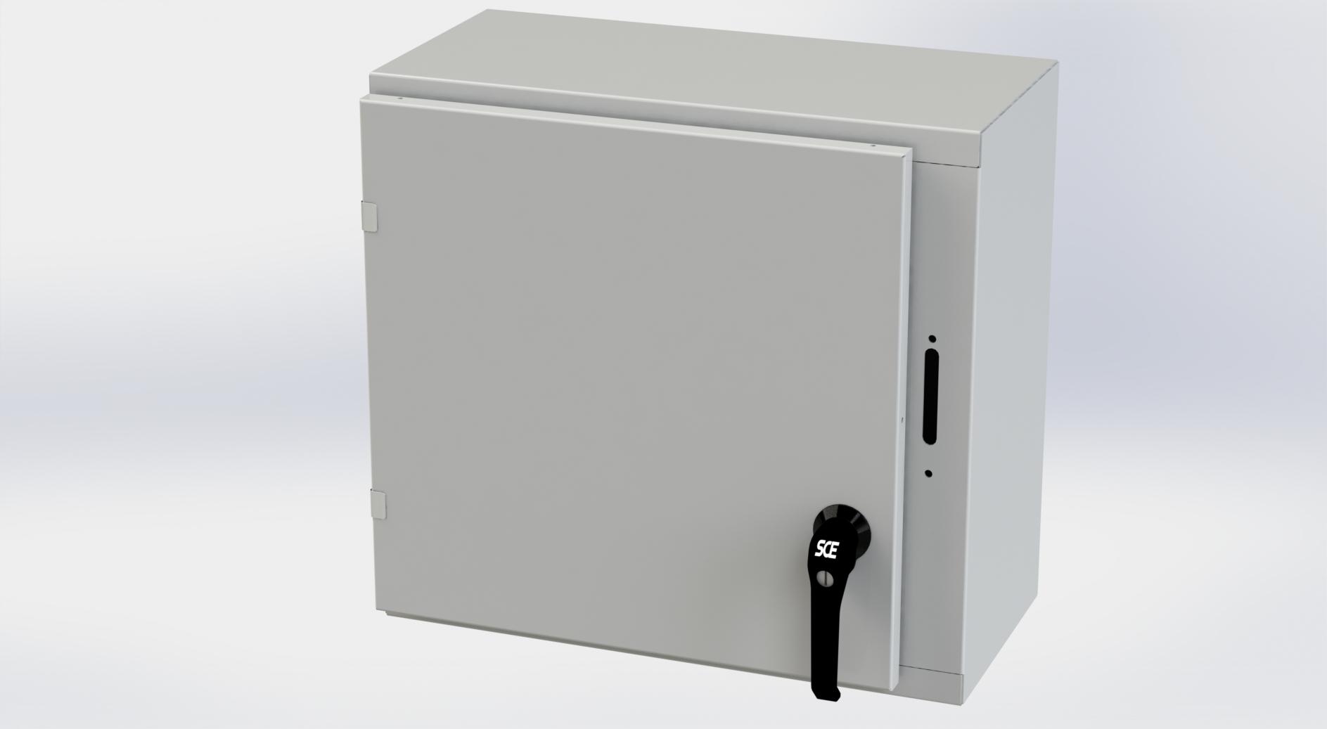 Saginaw Control SCE-20XEL2110LPLG XEL LP Enclosure, Height:20.00", Width:21.38", Depth:10.00", RAL 7035 gray powder coating inside and out. Optional sub-panels are powder coated white.