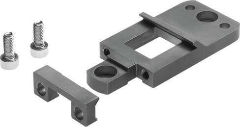 Festo 531752 profile mounting MUC-18 For DGC and DGCI linear drives. Size: 18, Assembly position: Any, Corrosion resistance classification CRC: 2 - Moderate corrosion stress, Product weight: 78 g, Materials note: (* Free of copper and PTFE, * Conforms to RoHS)