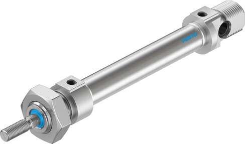 Festo 19192 standards-based cylinder DSNU-12-50-P-A Based on DIN ISO 6432, for proximity sensing. Various mounting options, with or without additional mounting components. With elastic cushioning rings in the end positions. Stroke: 50 mm, Piston diameter: 12 mm, Pist