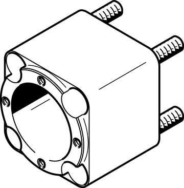 Festo 551006 coupling housing EAMK-A-D32-44A/C Assembly position: Any, Storage temperature: -25 - 60 °C, Relative air humidity: 0 - 95 %, Ambient temperature: -10 - 60 °C, Interface code, actuator: (* D32A, * D32B, * D32C)