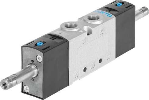 Festo 575558 solenoid valve VUVS-L25-P53C-MD-N14-F8 Valve function: 5/3 closed, Type of actuation: electrical, Valve size: 26,5 mm, Standard nominal flow rate: 1200 l/min, Operating pressure: 2,5 - 10 bar