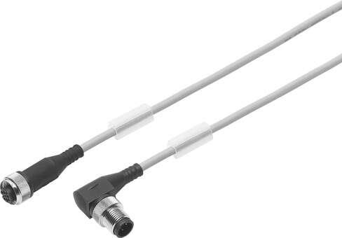 Festo 8003617 connecting cable NEBU-M12G5-K-0.5-M12W5 Conforms to standard: EN 61076-2-101, Cable identification: with 2x label holders, Product weight: 37 g, Electrical connection 1, function: Field device side, Electrical connection 1, design: Round