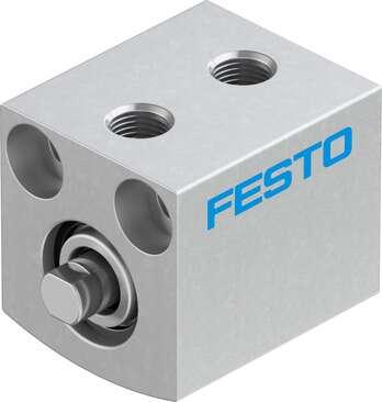 Festo 526903 short-stroke cylinder ADVC-10-5-P Without thread on piston rod Stroke: 5 mm, Piston diameter: 10 mm, Cushioning: P: Flexible cushioning rings/plates at both ends, Assembly position: Any, Mode of operation: double-acting