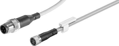 Festo 8091513 connecting cable NEBU-M8G4-K-1-N-M12G4 Conforms to standard: (* Core colours and connection numbers to EN 60947-5-2, * EN 61076-2-101, * EN 61076-2-104), Cable identification: Without inscription label holder, Product weight: 42,5 g, Electrical connection