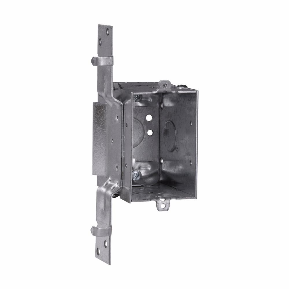 Eaton Corp TP171 Eaton Crouse-Hinds series Switch Box, (1) 1/2", VP, set 1/2", 2, NM clamps, 2-1/2", (1) 1/2", Steel, (1) 1/2", Gangable, 12.5 cubic inch capacity