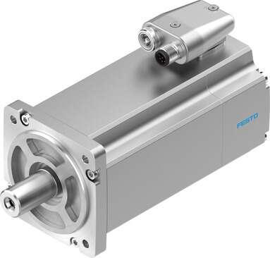 Festo 2093104 servo motor EMME-AS-80-S-LS-AS Without gearing, without brake. Ambient temperature: -10 - 40 °C, Storage temperature: -20 - 70 °C, Relative air humidity: 0 - 90 %, Conforms to standard: IEC 60034, Insulation protection class: F