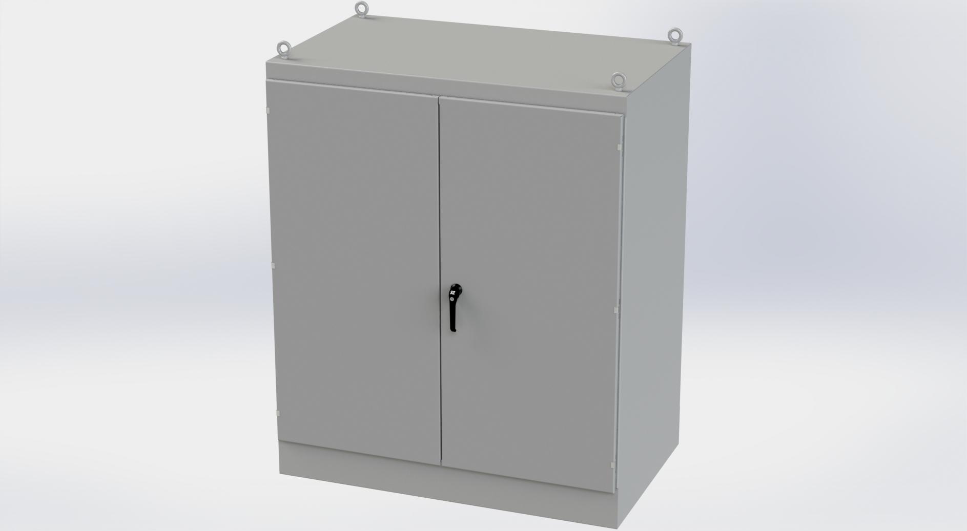 Saginaw Control SCE-726036FSDAD FSDAD Enclosure, Height:72.00", Width:60.00", Depth:36.00", ANSI-61 gray finish inside and out. Optional sub-panels are powder coated white.