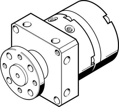 Festo 185938 semi-rotary drive DSM-8-180-P-FF-FW With flanged shaft and fixed stop, adjustable swivel angle Size: 8, Cushioning angle: 0 deg, Rotation angle adjustment range: 0 - 180 deg, Swivel angle: 0 - 180 deg, Assembly position: Any