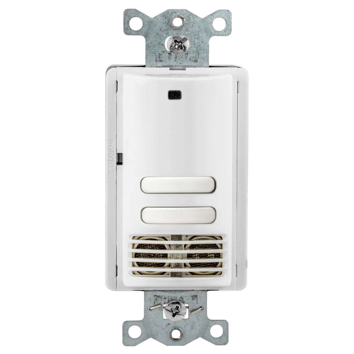 Hubbell AU2000W22 Occupancy/Vacancy Sensors, Wall Switch,Adaptive Ultrasonic, 2 Circuit, 120/277V AC, White 