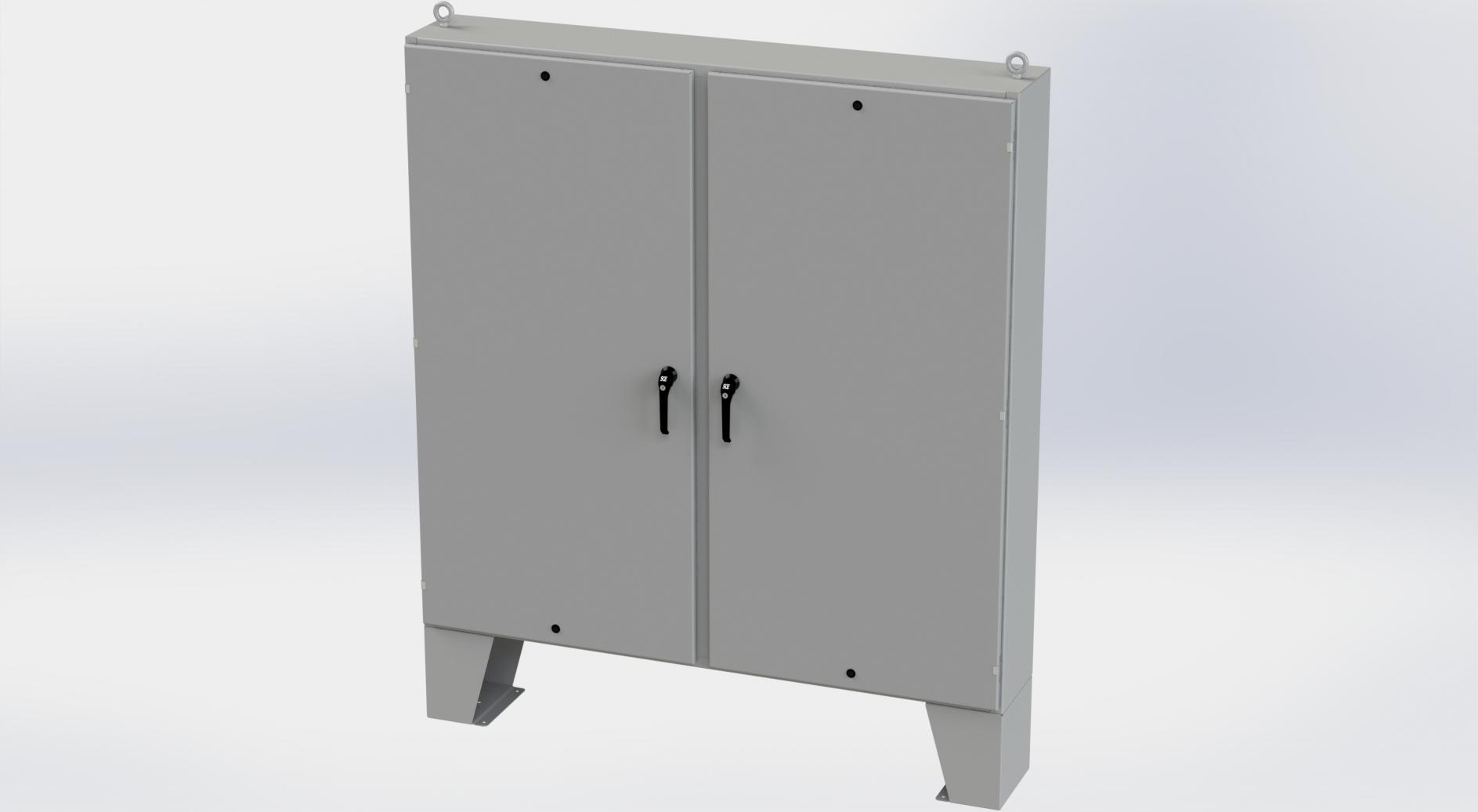 Saginaw Control SCE-72EL7212LPPL 2DR EL LPPL Enclosure, Height:72.00", Width:72.00", Depth:12.00", ANSI-61 gray powder coating inside and out. Optional sub-panels are powder coated white.