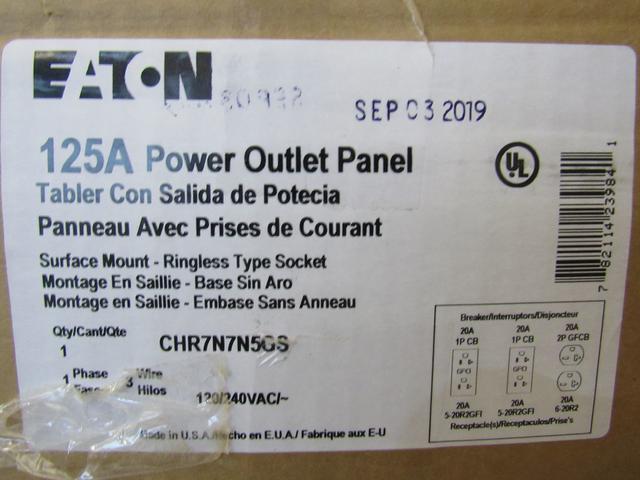 CHR7N7N5GS Part Image. Manufactured by Eaton.