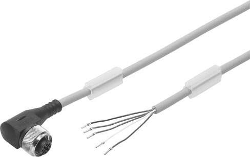 Festo 567844 connecting cable NEBU-M12W5-K-5-LE5 Conforms to standard: EN 61076-2-101, Cable identification: with 2x label holders, Product weight: 147 g, Electrical connection 1, function: Field device side, Electrical connection 1, design: Round