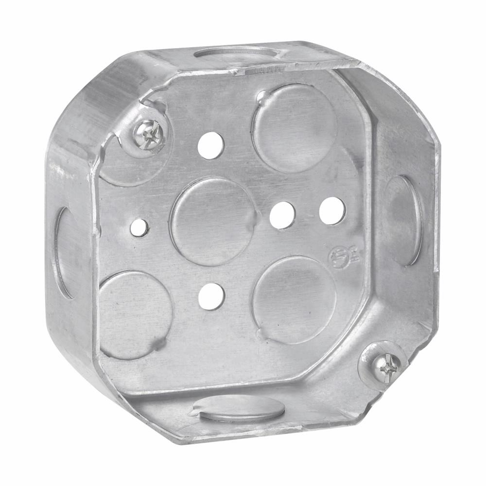 Eaton Corp TP834 Eaton Crouse-Hinds series Octagon Outlet Box, (5) 1/2", 4", 15.5 cubic inch capacity